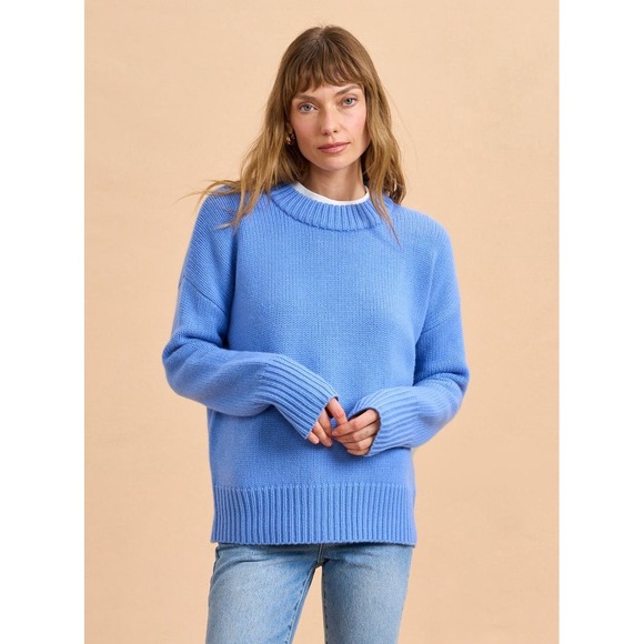 La Ligne Sweaters - La Ligne Marin Sweater Blue Wool Cashmere Chunky Knit Crewneck Size XS